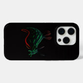 ブラック4 ラクセ iPhone 15 Pro Mate、ネオンウミウシ Case-Mate iPhoneケース (裏面 (横))
