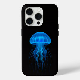 ブラック4 ラクセ iPhone 15 Pro Mate、青いクラゲ Proケース