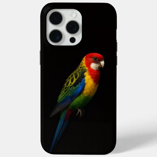 ブラック4 ラクセ iPhone 15 Pro Max, イースタンヒガシロヒレアオインコ Case-Mate iPhoneケース (裏面)
