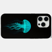 ブラック4 ラクセ iPhone 15 Pro Max、グリーンクラゲ Case-Mate iPhoneケース (裏面 (横))