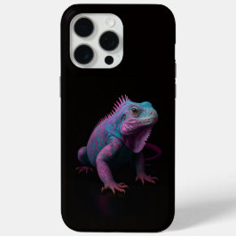 ブラック4 ラクセ iPhone 15 Pro Max、ピンクイグアナ Maxケース