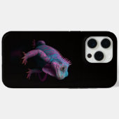 ブラック4 ラクセ iPhone 15 Pro Max、ピンクイグアナ Case-Mate iPhoneケース (裏面 (横))
