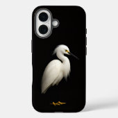 ブラック4 ラクセ iPhone 16 ケースメイト、シロサギ Case-Mate iPhoneケース (裏面)
