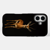 ブラック4 ラクセ iPhone 16 Mate、エレガントなガゼル Case-Mate iPhoneケース (裏面 (横))