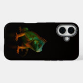 ブラック4 ラクセ iPhone 16 Mate グリーンイグアナ Case-Mate iPhoneケース (裏面 (横))