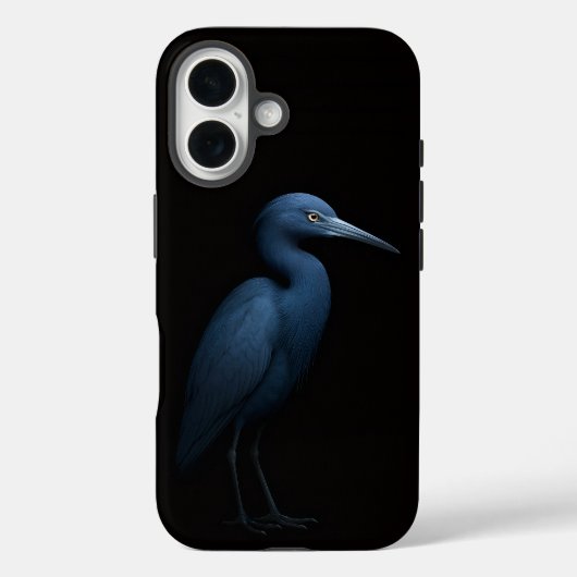 ブラック4 ラクセ iPhone 16 Mate, リトルブルーヘロン Case-Mate iPhoneケース (裏面)