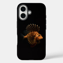 ブラック4 ラクセ iPhone 16 Mate、レッドライオン フィッシュ 16ケース