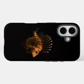 ブラック4 ラクセ iPhone 16 Mate、レッドライオン フィッシュ Case-Mate iPhoneケース (裏面 (横))