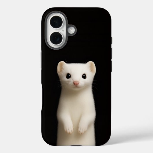 ブラック4 ラクセ iPhone 16 Mate、高貴なイタチ Case-Mate iPhoneケース (裏面)