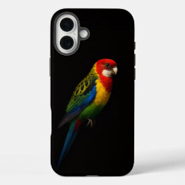 ブラック4 ラクセ iPhone 16 Plus、オーストラリアアカボウシインコ Plusケース