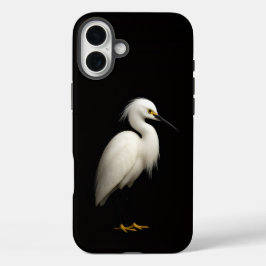 ブラック4 ラクセ iPhone 16 Plus、シロサギ Plusケース