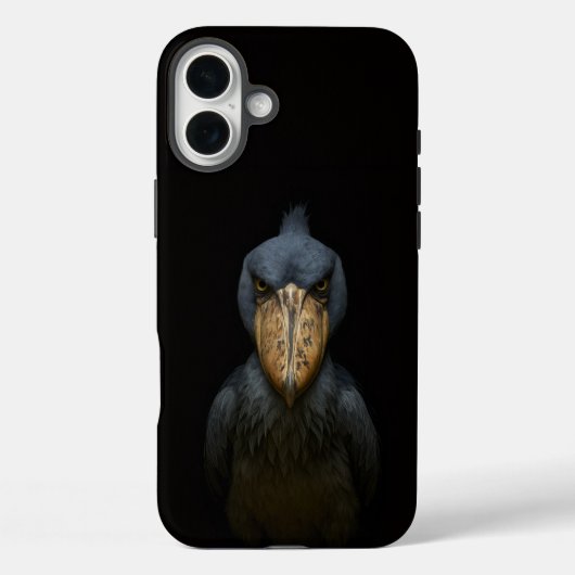 ブラック4 ラクセ iPhone 16 Plus、ハシビロコウ Case-Mate iPhoneケース (裏面)