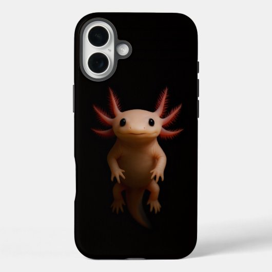 ブラック4 ラクセ iPhone 16 Plus、メキシコサンショウウオ Case-Mate iPhoneケース (裏面)