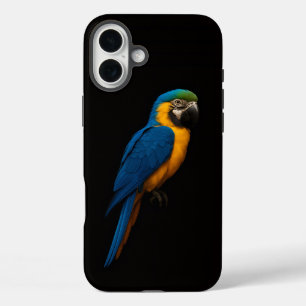 ブラック4 ラクセ iPhone 16 Plus、ルオウオウムラサキインコ Plusケース