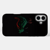 ブラック4 ラクセ iPhone 16 Plus Mate、ネオンウミウシ Case-Mate iPhoneケース (裏面 (横))