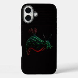 ブラック4 ラクセ iPhone 16 Plus Mate、ネオンウミウシ Plusケース