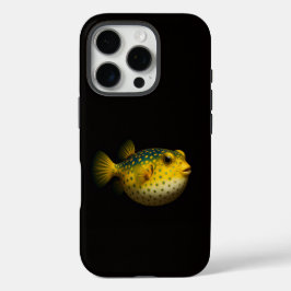 ブラック4 ラクセ iPhone 16 Pro、イエローフグ Proケース