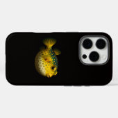 ブラック4 ラクセ iPhone 16 Pro、イエローフグ Case-Mate iPhoneケース (裏面 (横))