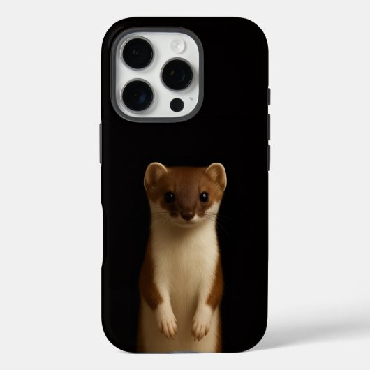 ブラック4 ラクセ iPhone 16 Pro エレガントイタチ Case-Mate iPhoneケース (裏面)