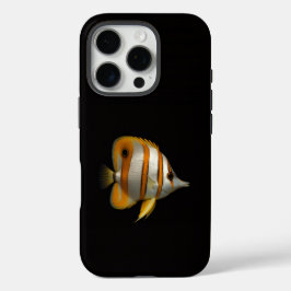 ブラック4 ラクセ iPhone 16 Pro, サンゴチョウチョウウオ Proケース