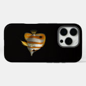 ブラック4 ラクセ iPhone 16 Pro, サンゴチョウチョウウオ Case-Mate iPhoneケース (裏面 (横))