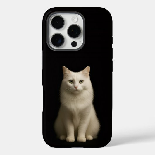 ブラック4 ラクセ iPhone 16 Pro、トルコアンゴラ Case-Mate iPhoneケース (裏面)