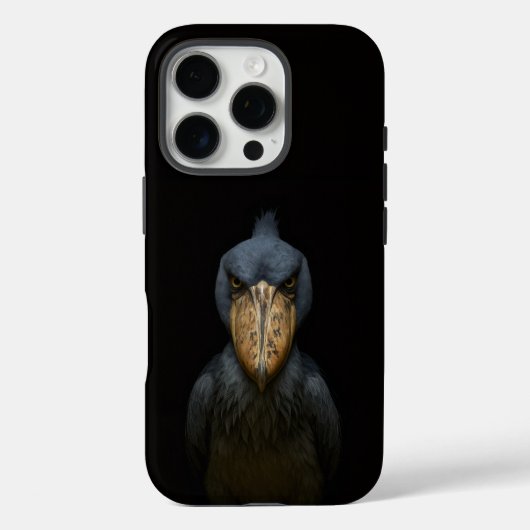 ブラック4 ラクセ iPhone 16 Pro、ハシビロコウ Case-Mate iPhoneケース (裏面)