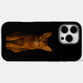 ブラック4 ラクセ iPhone 16 Pro Max、アビシニアン ビューティー Case-Mate iPhoneケース (裏面 (横))