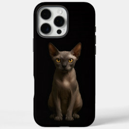 ブラック4 ラクセ iPhone 16 Pro Max、スフィンクス猫 Maxケース