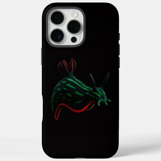 ブラック4 ラクセ iPhone 16 Pro Max, ネオンウミウシ Case-Mate iPhoneケース (裏面)