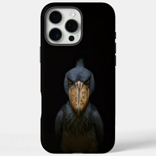ブラック4 ラクセ iPhone 16 Pro Max、ハシビロコウ Case-Mate iPhoneケース (裏面)