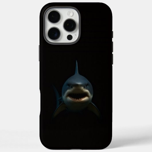 ブラック4 ラクセ iPhone 16 Pro Max、ホオジロザメ Case-Mate iPhoneケース (裏面)