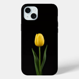 ブラック4 ラグジュアリー ゴールデンチューリップ iPhone 15 Plus Miniケース