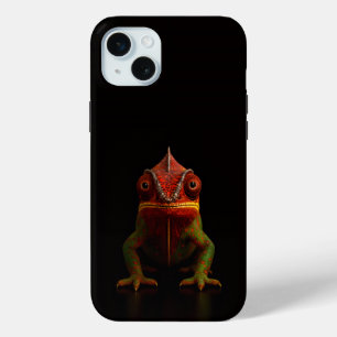 ブラック4 ラグジュアリー パンサーカメレオン iPhone 15 MINIケース