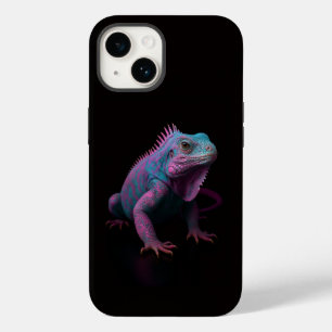ブラック4 ラグジュアリー iPhone 14 Mate, ピンクイグアナ Case-Mate iPhone 14ケース