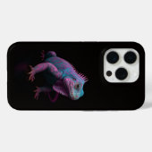 ブラック4 ラグジュアリー iPhone 15 Pro Mate、ピンクのイグアナ Case-Mate iPhoneケース (裏面 (横))