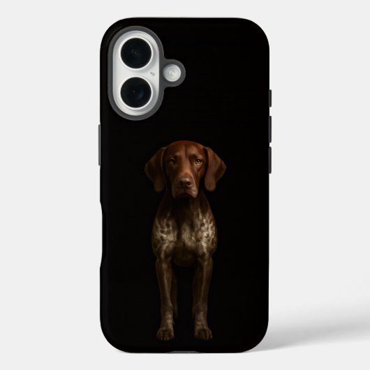 ブラック4 ラグジュアリー iPhone 16 Mate ジャーマンポインター Case-Mate iPhoneケース (裏面)