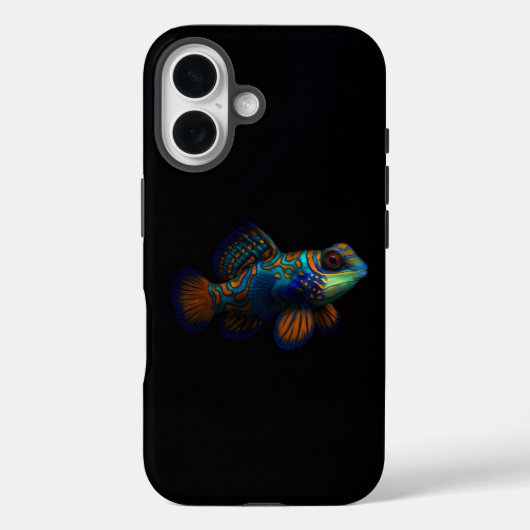 ブラック4 ラグジュアリー iPhone 16 Mate、ドラゴネット・マンダリン Case-Mate iPhoneケース (裏面)