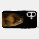 ブラック4 ラグジュアリー iPhone 16 Mate, フラッフィーマーモット Case-Mate iPhoneケース (裏面 (横))