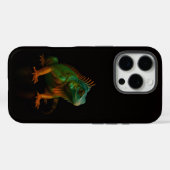 ブラック4 ラグジュアリー iPhone 16 Pro、グリーンイグアナ Case-Mate iPhoneケース (裏面 (横))