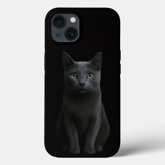 ブラック4 ラグジュアリーiPhone 13 ロシアンブルー Case-Mate iPhoneケース (裏面)