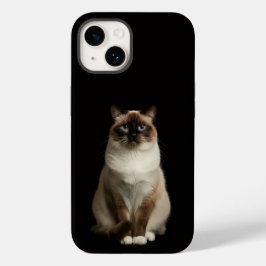 ブラック4 ラグジュアリーiPhone 14 マット、ビルマ猫 Case-Mate iPhone 14ケース