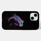 ブラック4 ラグジュアリーiPhone 15 ケースメイト、ピンクのイグアナ Case-Mate iPhoneケース (裏面 (横))