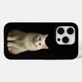 ブラック4 ラグジュアリーiPhone 15 Pro Mate, アンゴラ猫 Case-Mate iPhoneケース (裏面 (横))