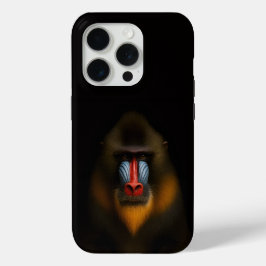 ブラック4 ラグジュアリーiPhone 15 Pro Mate, マンドリル iPhone 15 Proケース
