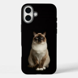 ブラック4 ラグジュアリーiPhone 16 Plus、ビルマ猫 iPhone 16 Plusケース