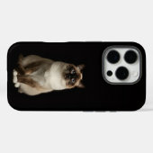 ブラック4 ラグジュアリーiPhone 16 Pro ビルマ猫 Case-Mate iPhoneケース (裏面 (横))
