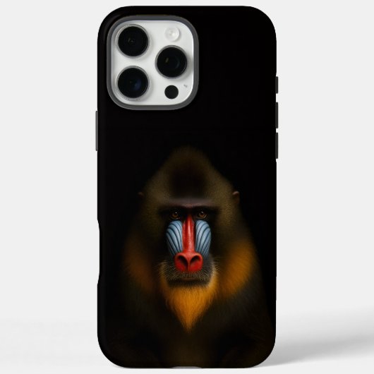 ブラック4 ラグジュアリーiPhone 16 Pro Max, マンドリル Case-Mate iPhoneケース (裏面)