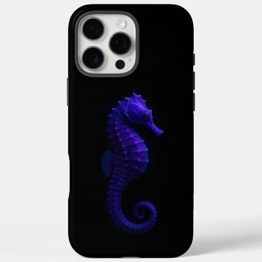 ブラック4 ルクシーハiPhone 16 Pro Max 、バイオレット シー ホース Case-Mate iPhoneケース (裏面)