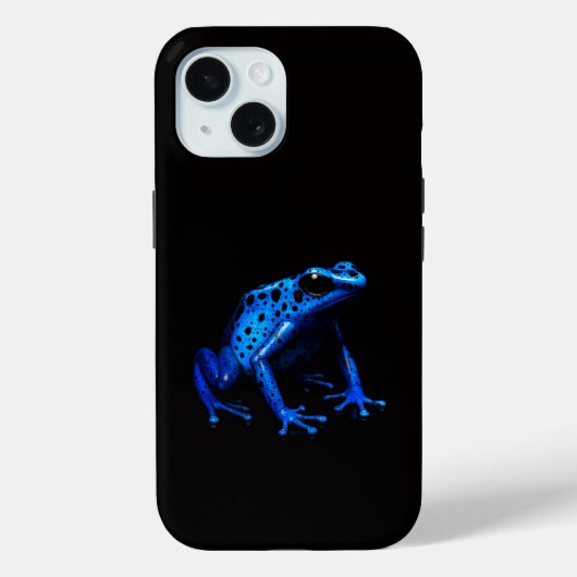 ブラック4 ルクス iPhone 15 カバー、ブルーカエル Case-Mate iPhoneケース (裏面)